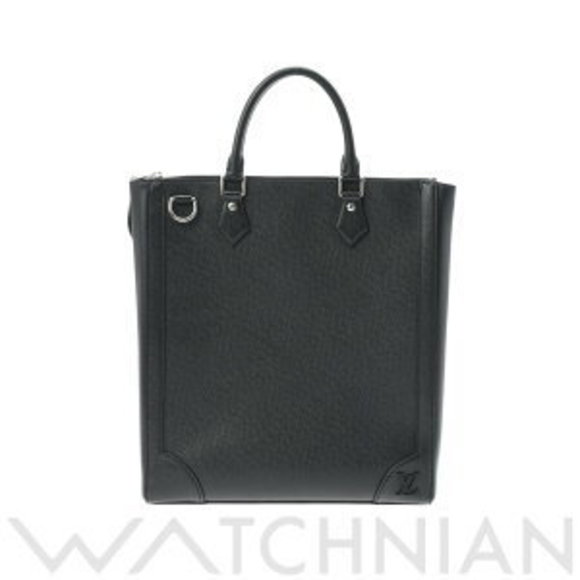 Louis Vuitton Taiga Vertical Tote Noir Black Leather Bag - Picture 1 of 9